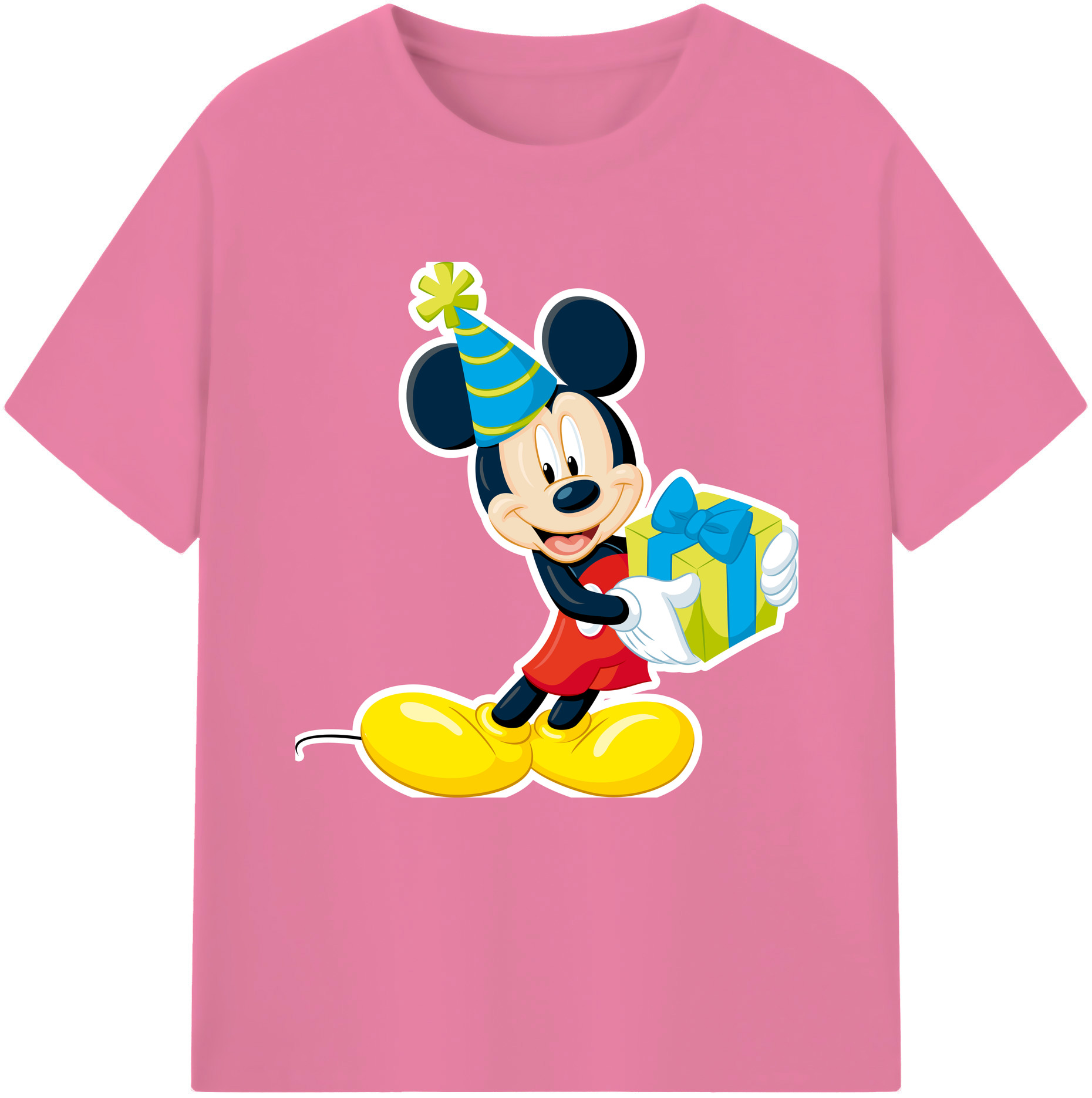 （画像用） ミッキーマウス Mickey Mouse 綿100％半袖Tシャツ（フロントプリント）